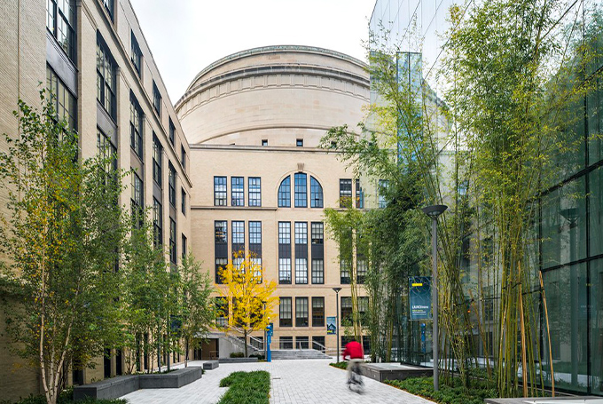 MIT's dome, seen from the side.